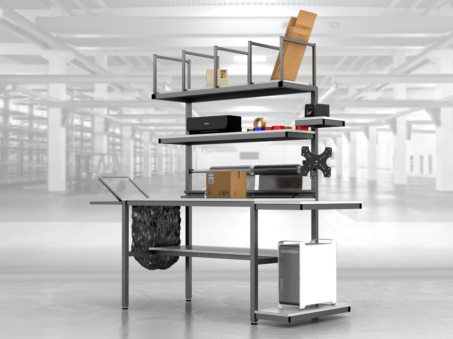 stół do pakowania paczek