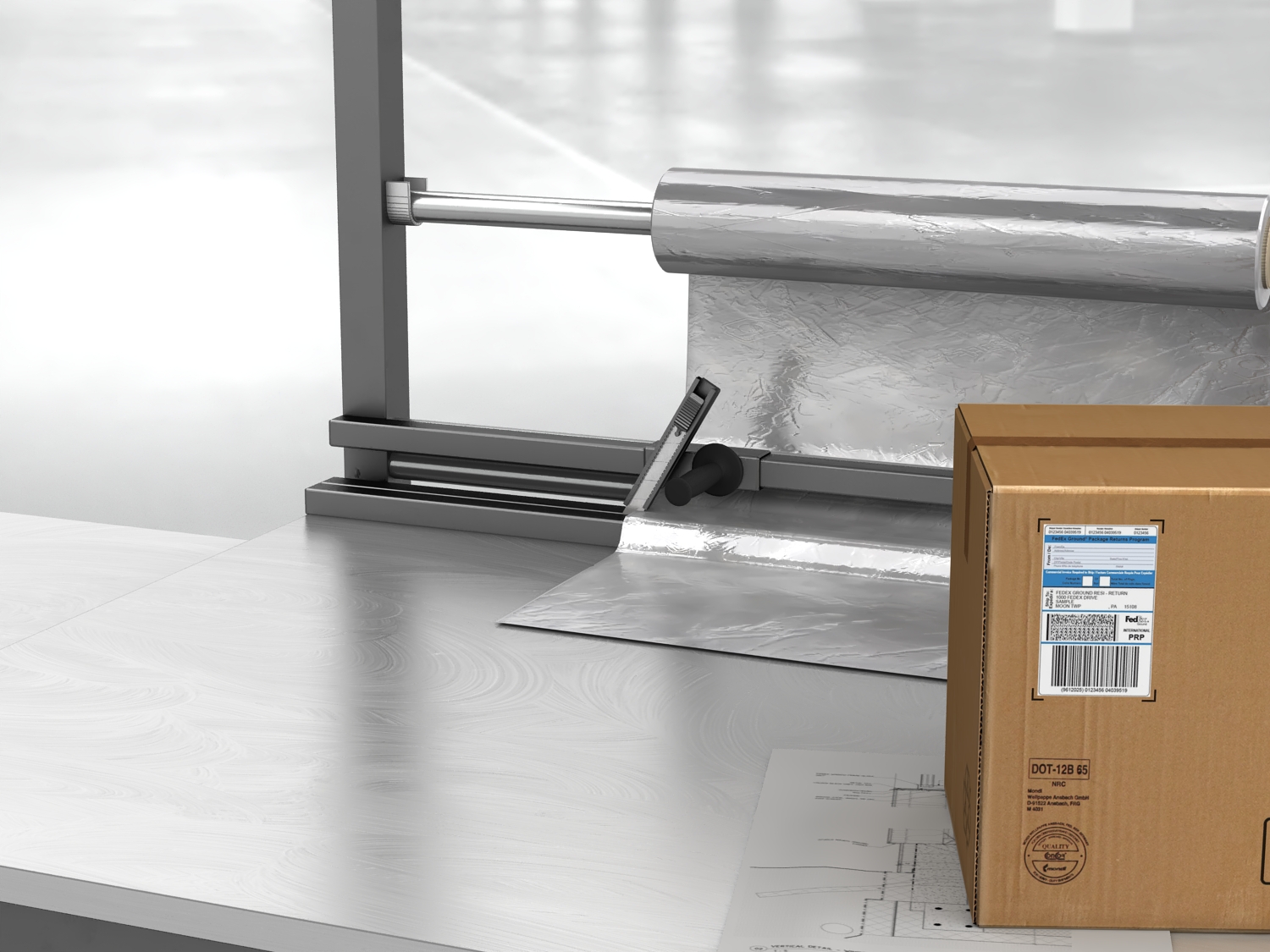 stół do pakowania paczek