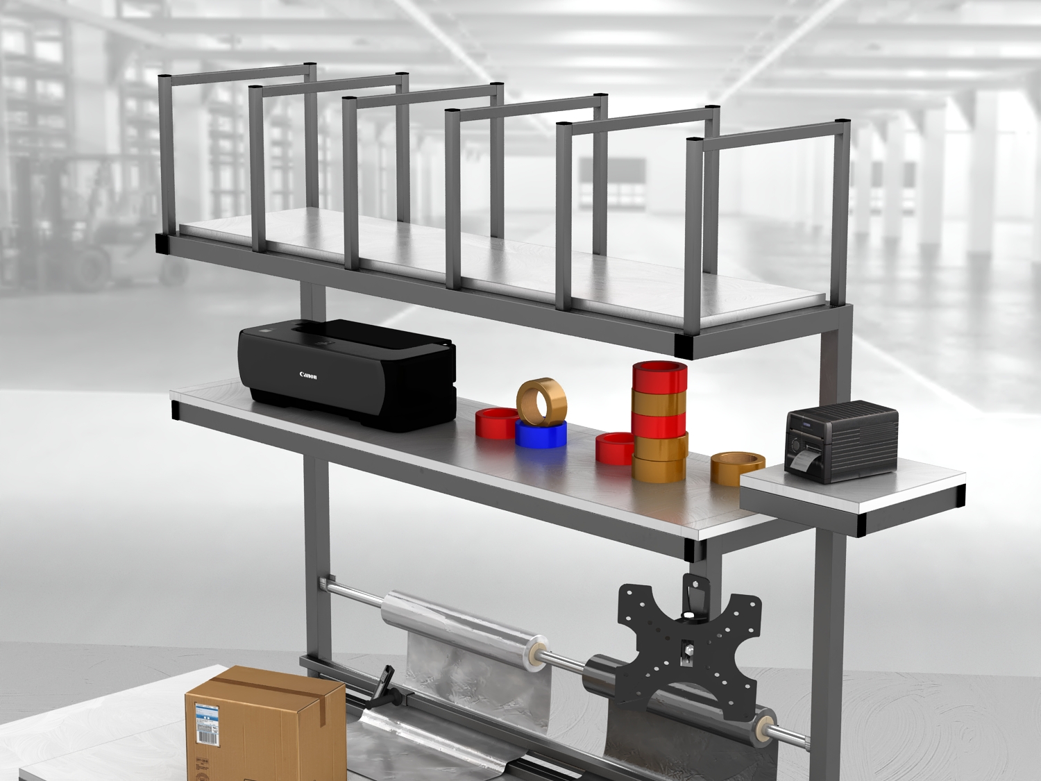 stół do pakowania paczek