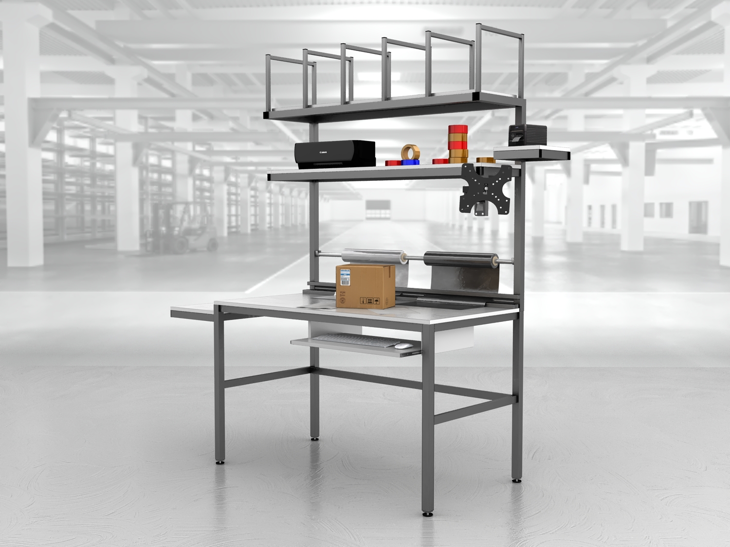 stół do pakowania paczek