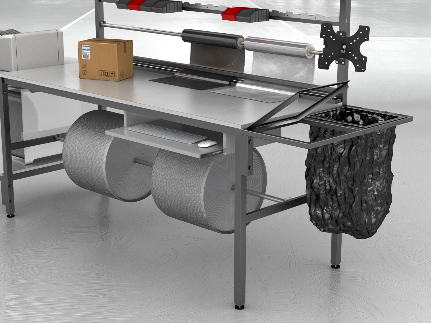 stół do pakowania paczek