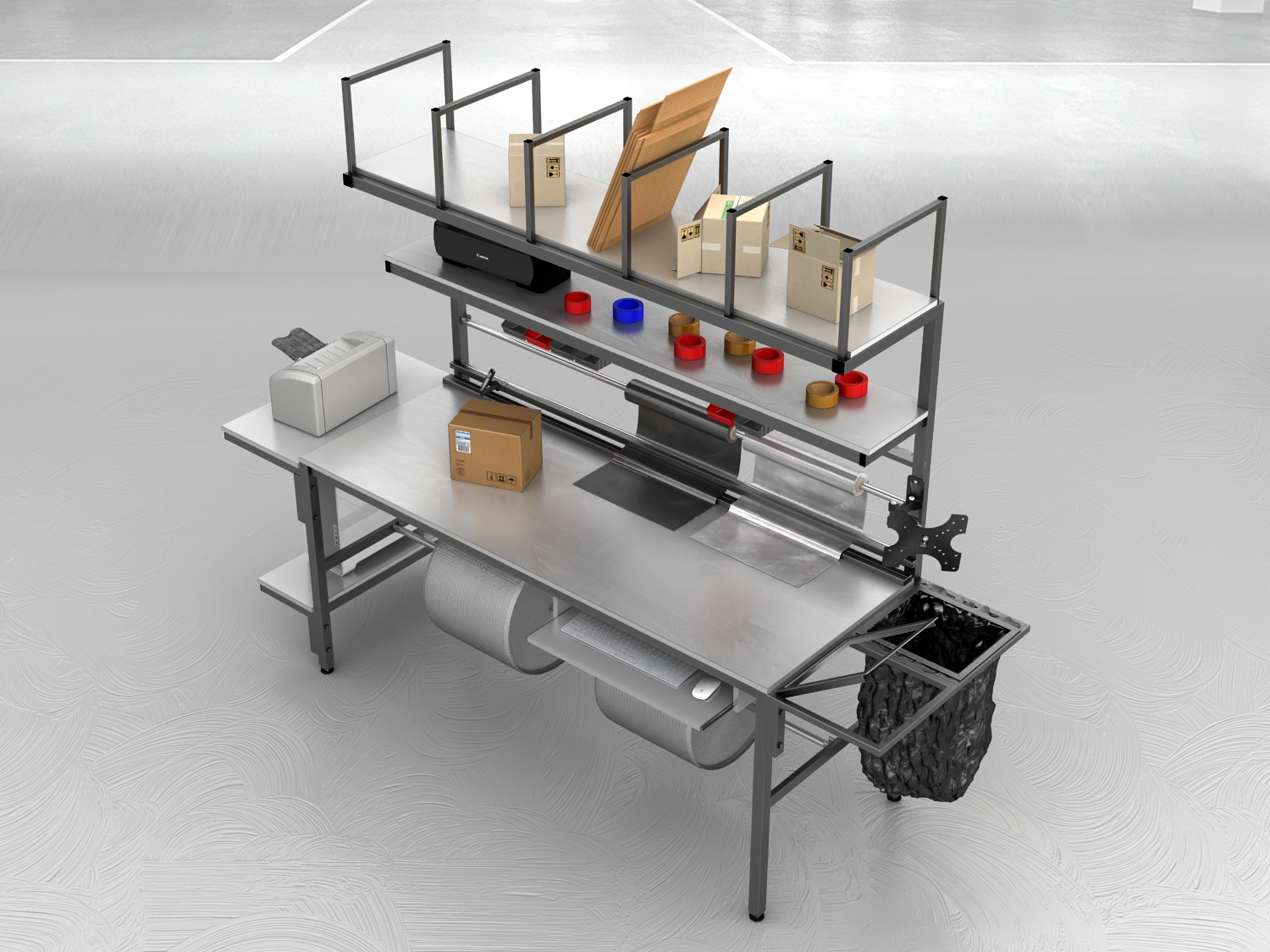 stół do pakowania paczek