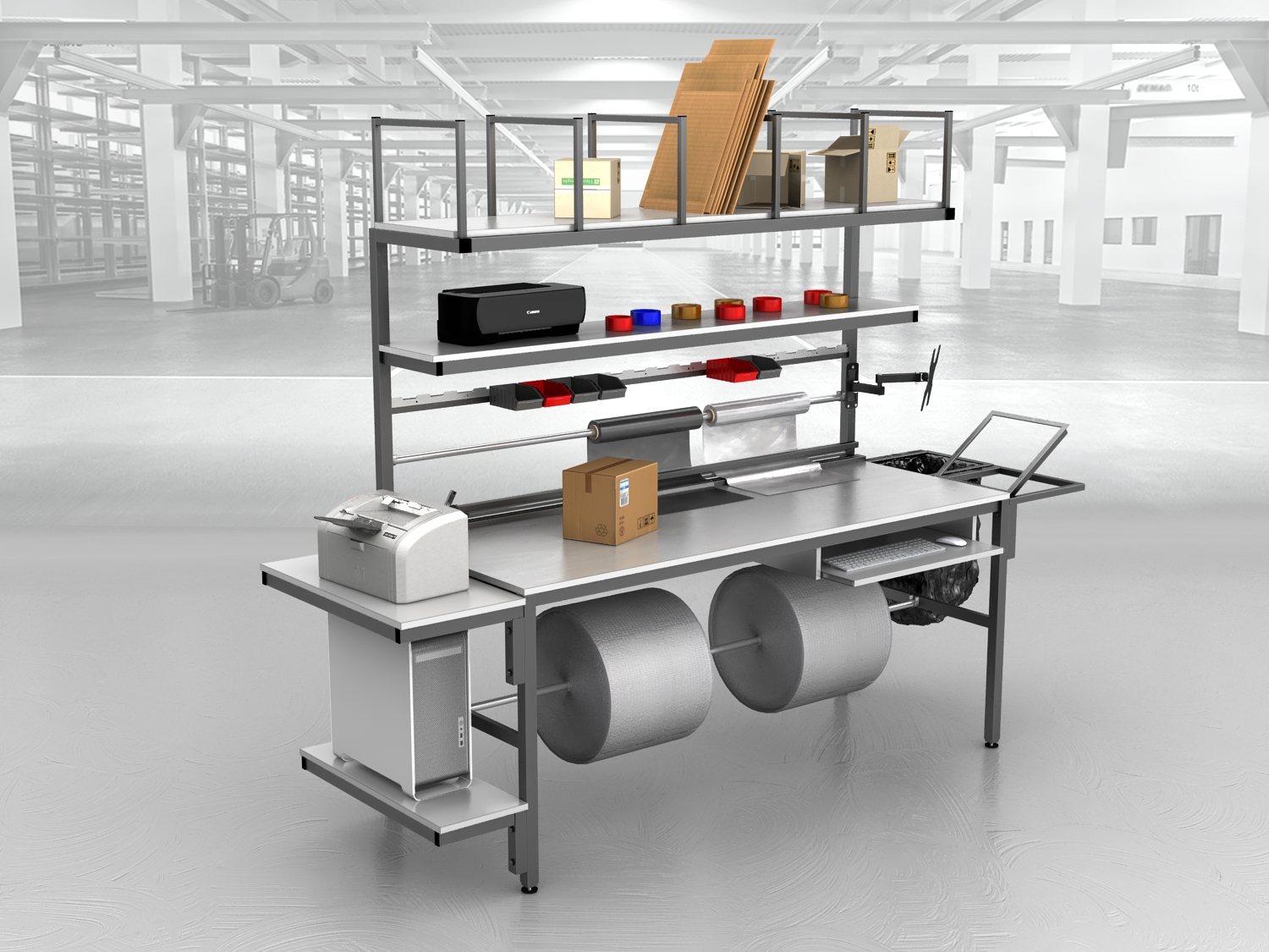 stół do pakowania paczek