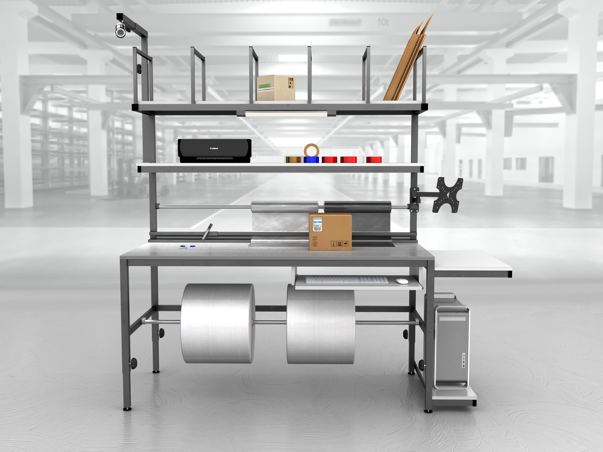 stół do pakowania paczek