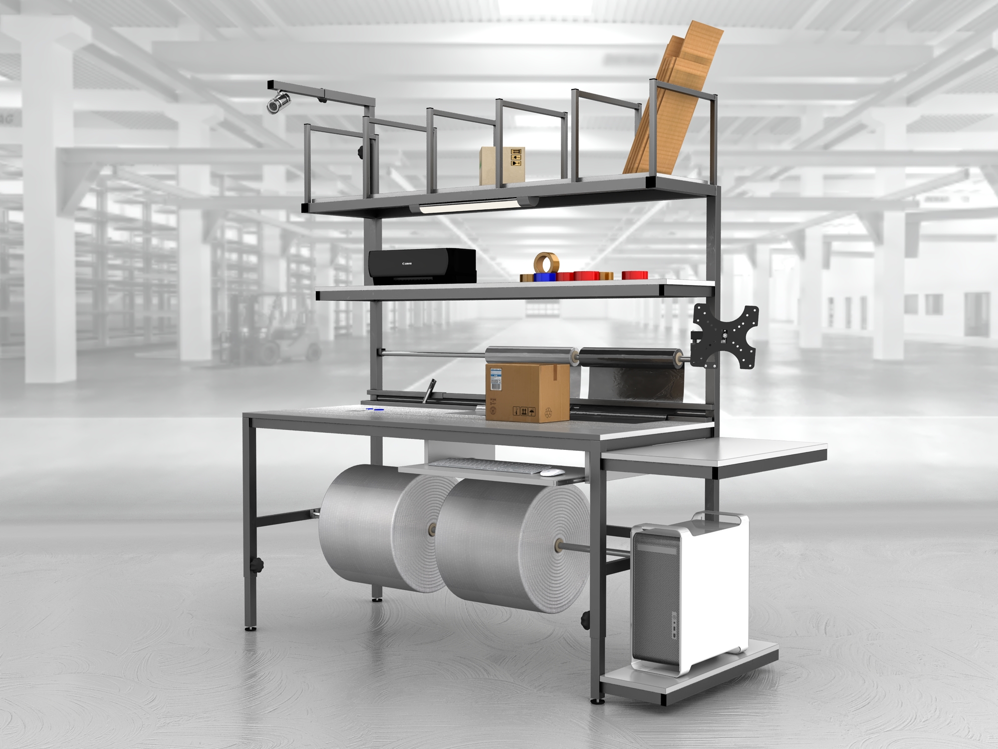 stół do pakowania paczek