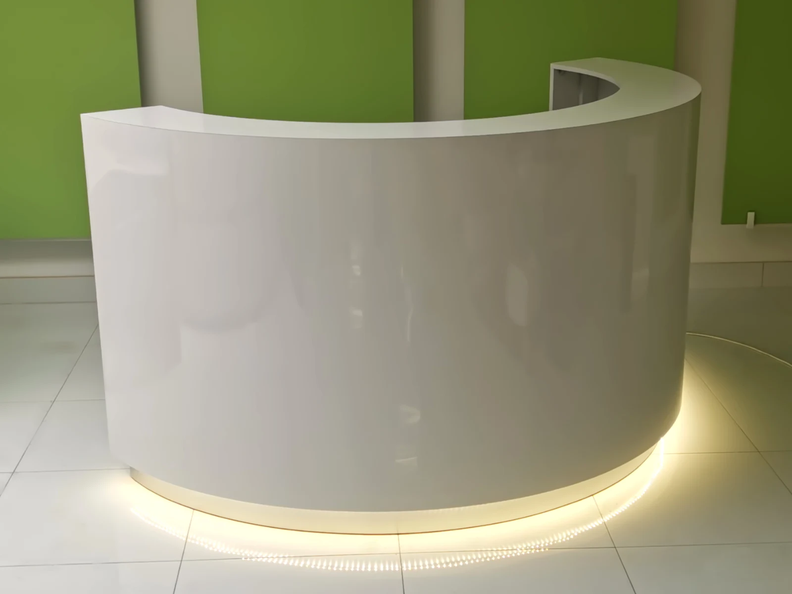 Lada recepcyjna z blatem corian